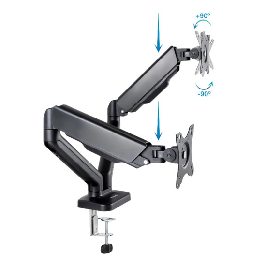 SOPORTE MESA TOOQ 2 BRAZOS HASTA Soportes monitores  tv