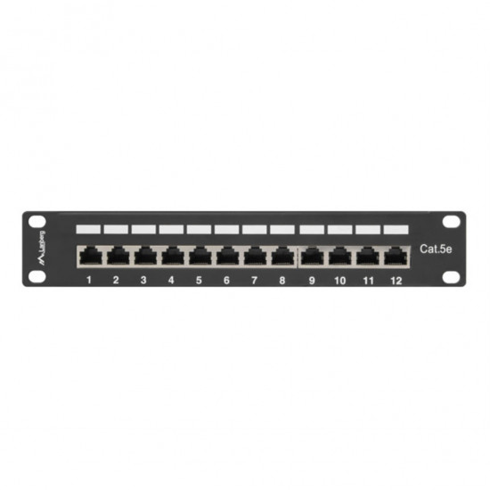 PATCH PANEL LANBERG 12 PUERTOS 1U Armarios rack