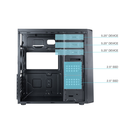 CAJA ORDENADOR TOOQ TQC - 5701U3C - B ATX Cajas CAJA ORDENADOR TOOQ TQC - 5701U3C - B ATX Cajas