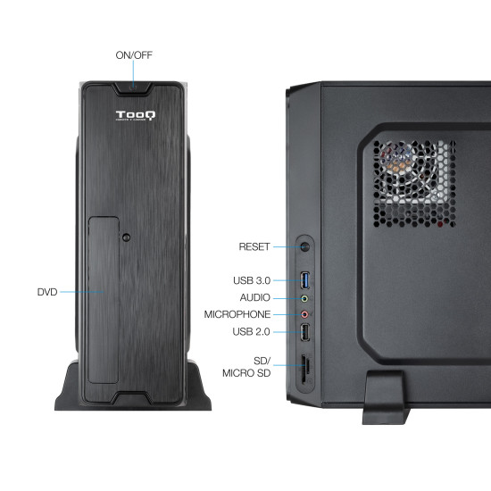 CAJA ORDENADOR TOOQ TQC - 3007U3CD M - ATX 500W Cajas