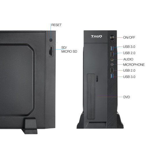 CAJA ORDENADOR TOOQ SLIM MATX TQC - 3008U3CD Cajas CAJA ORDENADOR TOOQ SLIM MATX TQC - 3008U3CD Cajas