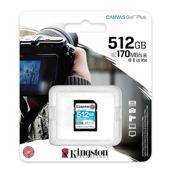 MEMORIA SD 512GB KINGSTON CANVAS GO! Memorias secure digital (sd)