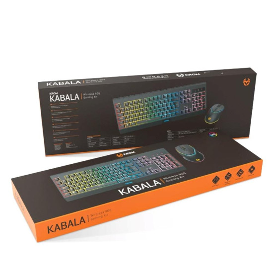 TECLADO + RATON KROM KABALA INALAMBRICO Teclado + ratón TECLADO + RATON KROM KABALA INALAMBRICO Teclado + ratón