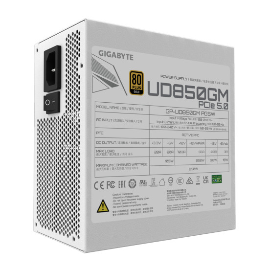 FUENTE ALIMENTACION GIGABYTE GP - UD850GM PG5W PSU Fuentes de alimentación FUENTE ALIMENTACION GIGABYTE GP - UD850GM PG5W PSU Fuentes de alimentación