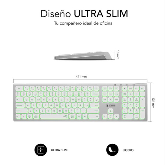 TECLADO SUBBLIM MASTER ILUMINADO EXT INALAMBRICO Teclados TECLADO SUBBLIM MASTER ILUMINADO EXT INALAMBRICO Teclados
