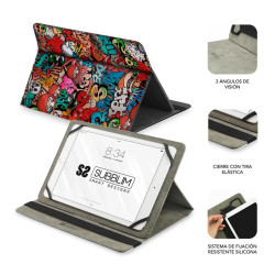 FUNDA SUBBLIM TRENDY CASE TABLET 10.1 PULGADAS