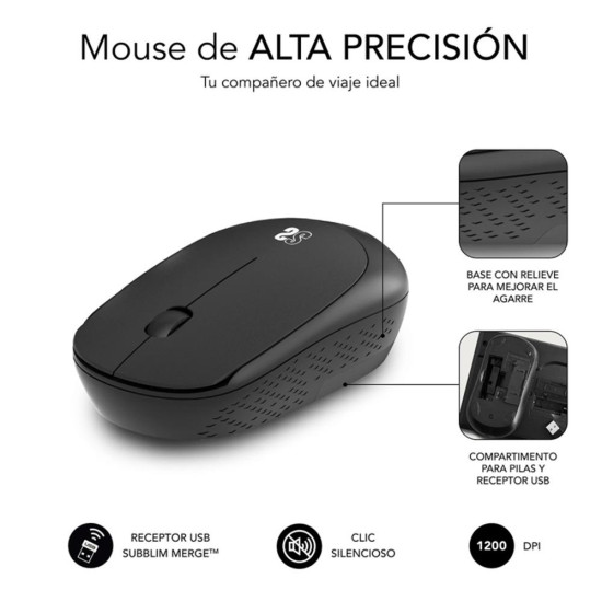 RATON INALAMBRICO SUBBLIM BUSINESS PLUS NEGRO Ratones RATON INALAMBRICO SUBBLIM BUSINESS PLUS NEGRO Ratones