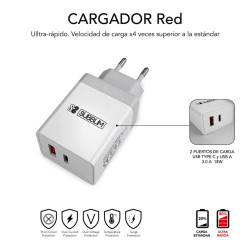 CARGADOR PARED SUBBLIM SUBCHG - 3WPD10 25W USB