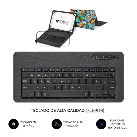 FUNDA + TECLADO SUBBLIM KEYTAB PRO Teclados FUNDA + TECLADO SUBBLIM KEYTAB PRO Teclados