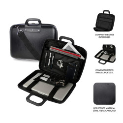 MALETIN SUBBLIM EVA PORTATIL 13.3 PULGADAS NEGRO