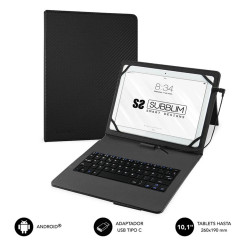 FUNDA + TECLADO SUBBLIM TABLET 10.1PULGADAS