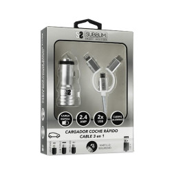 CARGADOR COCHE SUBBLIM 12W USB TIPO