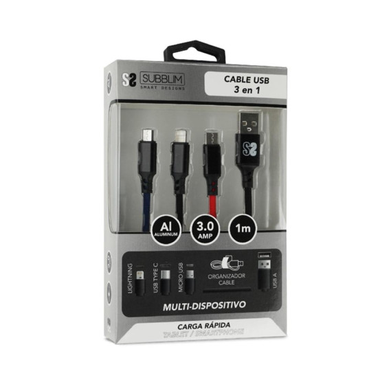 CABLE USB TIPO A SUBBLIM PREMIUM Cable de datos