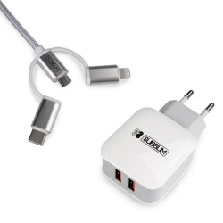 CARGADOR PARED SUBBLIM 12W USB TIPO