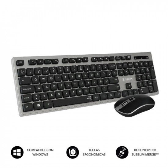 TECLADO + RATON SUBBLIM SUBKBW - CEKE01 INALAMBRICO Teclados