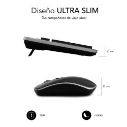 TECLADO + RATON SUBBLIM SUBKBW - CEKE01 INALAMBRICO