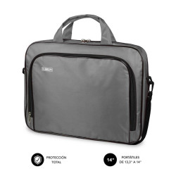 MALETIN SUBBLIM OXFORD PORTATIL 13.3 PULGADAS - 14 PULGADAS GRIS