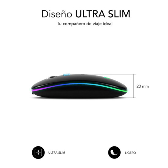 RATON INALAMBRICO SUBBLIM SUBMO - LDFLAT1 NEGRO Ratones RATON INALAMBRICO SUBBLIM SUBMO - LDFLAT1 NEGRO Ratones