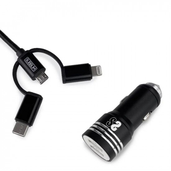 CARGADOR COCHE SUBBLIM 12W USB TIPO Baterías y cargadores portátiles