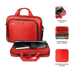 MALETIN SUBBLIM OXFORD PORTATIL 15.4 PULGADAS - 16 PULGADAS ROJO