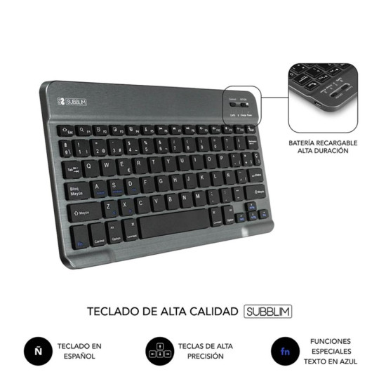 FUNDA + TECLADO SUBBLIM KEYTAB PRO Teclados FUNDA + TECLADO SUBBLIM KEYTAB PRO Teclados