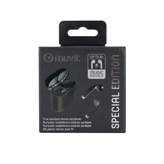 AURICULARES MUVIT MUHPH0122 INALAMBRICO NEGRO Auriculares