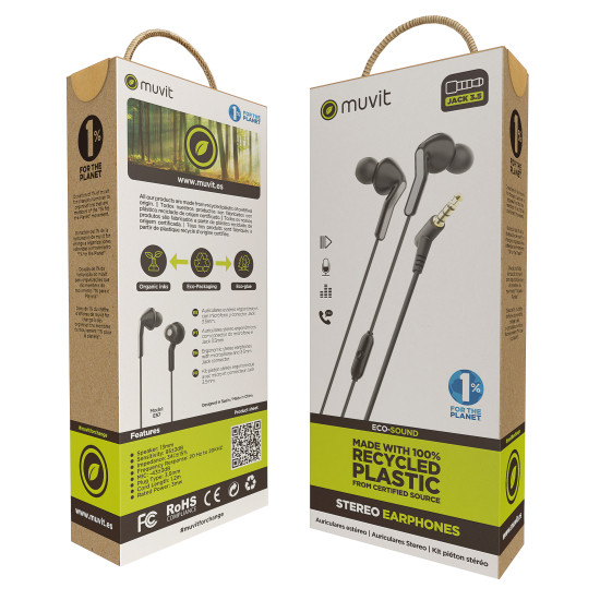 AURICULARES MUVIT E57 NEGRO Auriculares AURICULARES MUVIT E57 NEGRO Auriculares