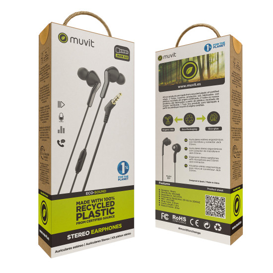 AURICULARES MUVIT E57 NEGRO Auriculares AURICULARES MUVIT E57 NEGRO Auriculares