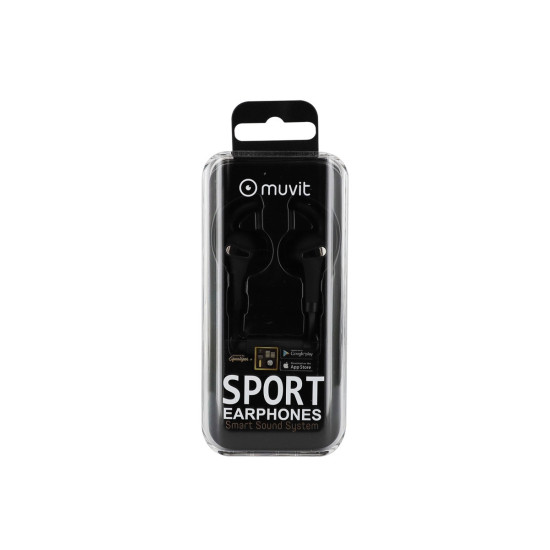 AURICULARES MUVIT M1S3.5 MM NEGRO Auriculares AURICULARES MUVIT M1S3.5 MM NEGRO Auriculares