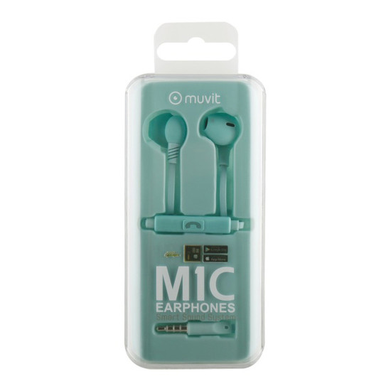 AURICULARES MUVIT MC1 3.5 MM TURQUESA Auriculares AURICULARES MUVIT MC1 3.5 MM TURQUESA Auriculares