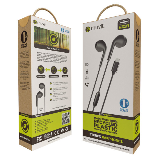 AURICULARES MUVIT E58 USB TIPO C Auriculares