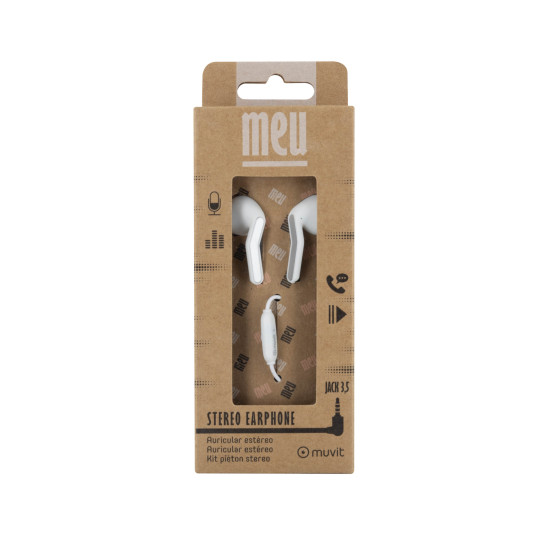 AURICULARES MUVIT MEU 3.5 MM BLANCO Auriculares AURICULARES MUVIT MEU 3.5 MM BLANCO Auriculares