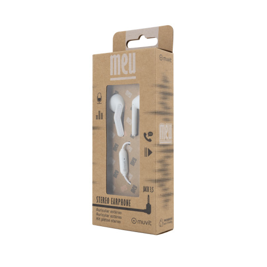 AURICULARES MUVIT MEU 3.5 MM BLANCO Auriculares AURICULARES MUVIT MEU 3.5 MM BLANCO Auriculares