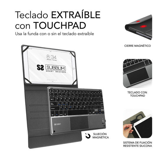 FUNDA + TECLADO SUBBLIM KEYTAB PRO Accesorios de tablets FUNDA + TECLADO SUBBLIM KEYTAB PRO Accesorios de tablets