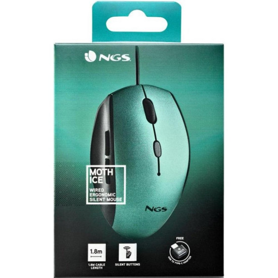 RATON NGS WIRED ERGO SILENT MOUSE Ratones RATON NGS WIRED ERGO SILENT MOUSE Ratones
