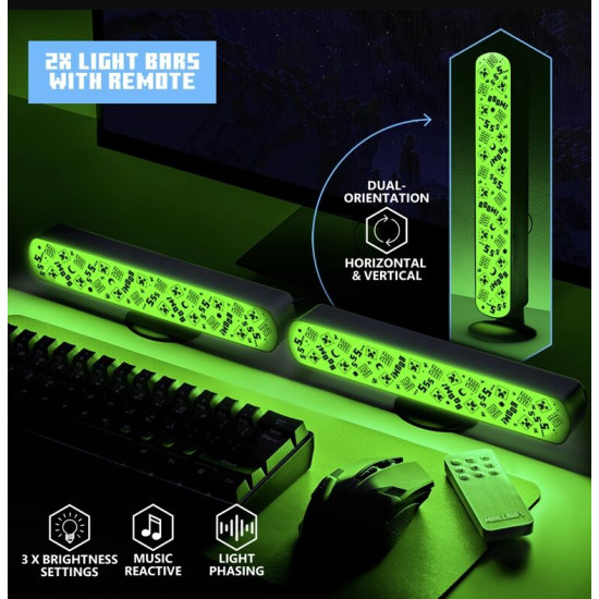 PACK 2 BARRAS LUZ PALADONE MINECRAFT Lampara merchandising PACK 2 BARRAS LUZ PALADONE MINECRAFT Lampara merchandising