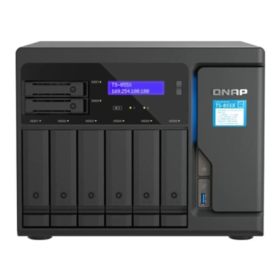 SERVIDOR NAS QNAP TS - 855X - 8G NAS 6+2 Nas SERVIDOR NAS QNAP TS - 855X - 8G NAS 6+2 Nas