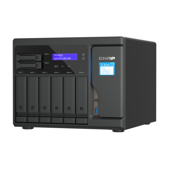 SERVIDOR NAS QNAP TS - 855X - 8G NAS 6+2 Nas SERVIDOR NAS QNAP TS - 855X - 8G NAS 6+2 Nas