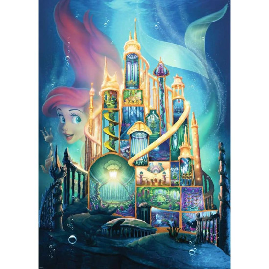 PUZZLE RAVENSBURGER DISNEY CASTLES - ARIEL Puzzles PUZZLE RAVENSBURGER DISNEY CASTLES - ARIEL Puzzles