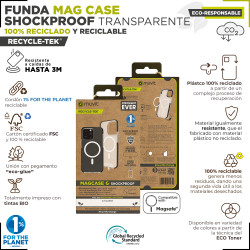 FUNDA MUVIT RECYCLETEK MAGSAFE SHOCKPROOF 3M