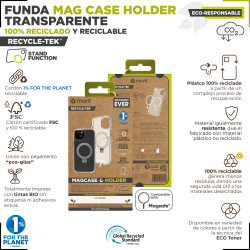 FUNDA MUVIT RECYCLETEK MAGSAFE + SOPORTE