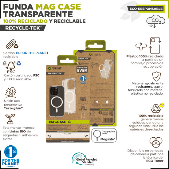 FUNDA MUVIT RECYCLETEK MAGSAFE APPLE IPHONE Fundas y carcasas para moviles FUNDA MUVIT RECYCLETEK MAGSAFE APPLE IPHONE Fundas y carcasas para moviles