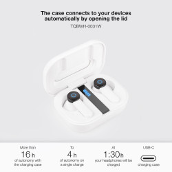 AURICULARES BLUETOOTH TOOQ BENDER BLANCO INALAMBRICO
