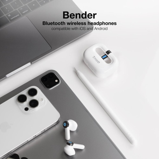 AURICULARES BLUETOOTH TOOQ BENDER BLANCO INALAMBRICO Auriculares AURICULARES BLUETOOTH TOOQ BENDER BLANCO INALAMBRICO Auriculares