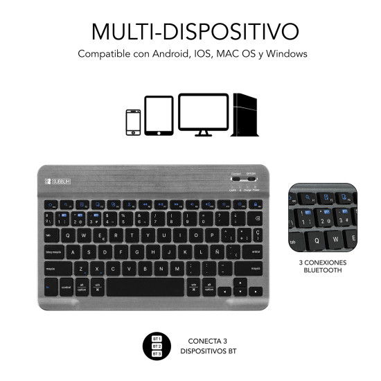 FUNDA + TECLADO SUBBLIM KEYTAB PRO Accesorios de tablets FUNDA + TECLADO SUBBLIM KEYTAB PRO Accesorios de tablets