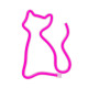LAMPARA FOREVER NEON LED CAT PINK Lámparas LAMPARA FOREVER NEON LED CAT PINK Lámparas