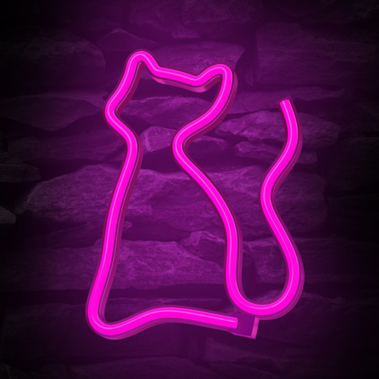 LAMPARA FOREVER NEON LED CAT PINK Lámparas LAMPARA FOREVER NEON LED CAT PINK Lámparas