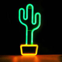LAMPARA FOREVER NEON LED CACTUS ORANGE