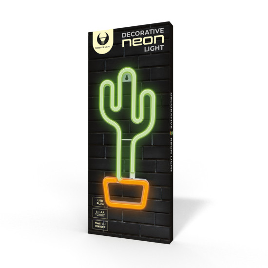 LAMPARA FOREVER NEON LED CACTUS ORANGE Lámparas LAMPARA FOREVER NEON LED CACTUS ORANGE Lámparas