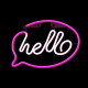 LAMPARA FOREVER NEON LED HELLO PINK Lámparas LAMPARA FOREVER NEON LED HELLO PINK Lámparas